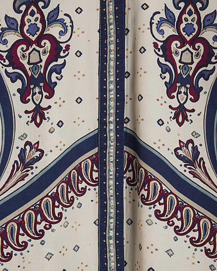 Cream Geometric Paisley Shirt