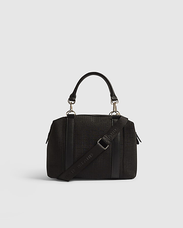 Black RR Jacquard Holdall Bag