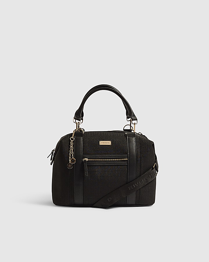 Black RR Jacquard Holdall Bag