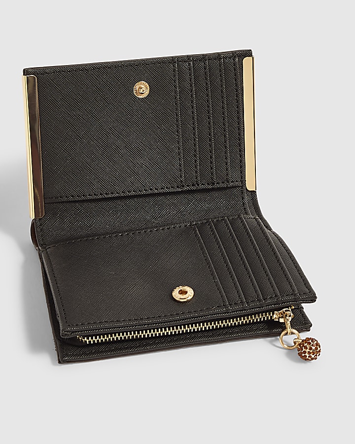 Brown Hair On Faux Leather Foldout Purse
