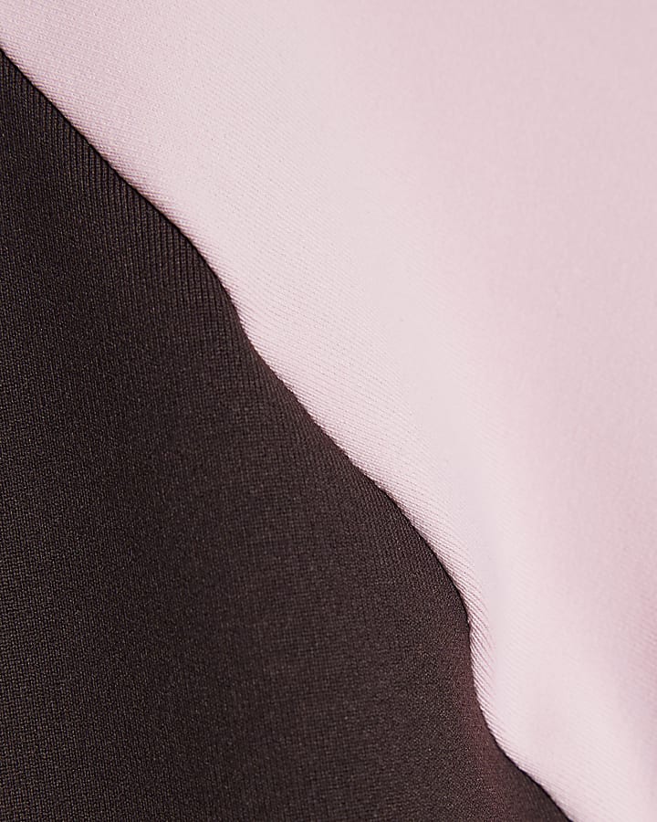 Pink Raglan Colour Block T-Shirt