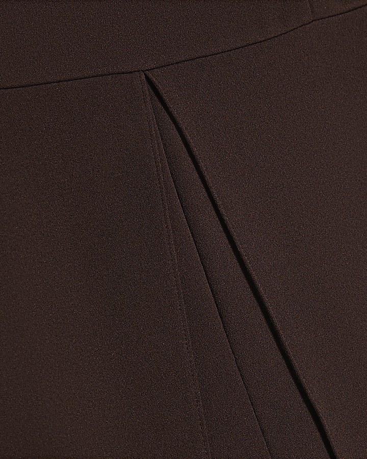 Brown Split Leg Racer Jumpsuit