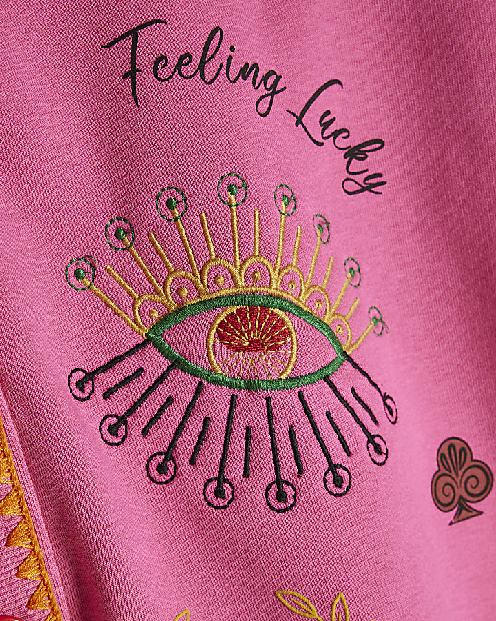 Pink Quirky Boutique Sweatshirt Cardigan
