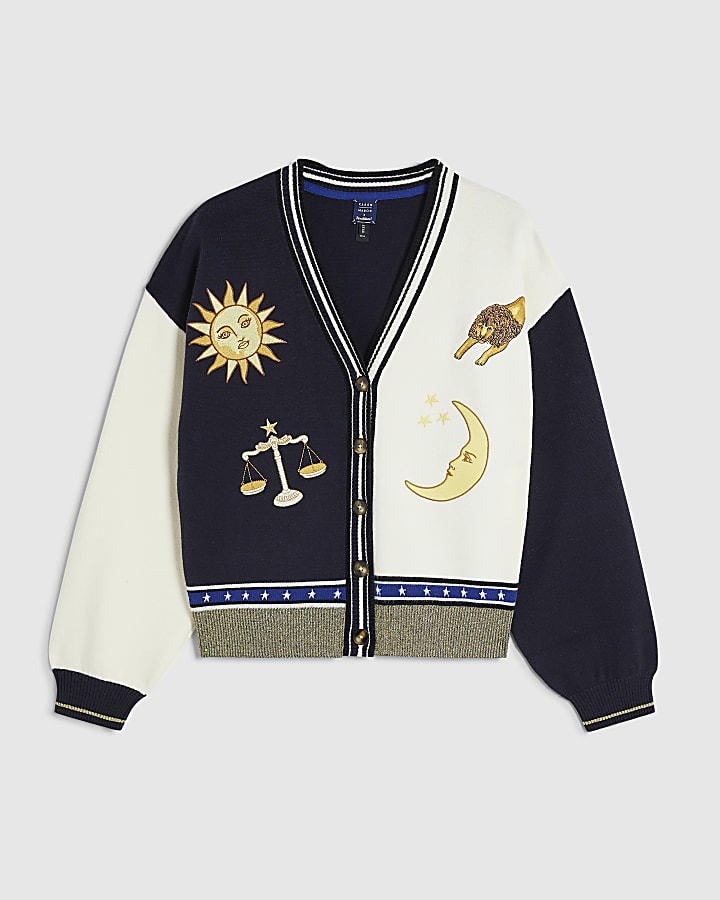 Navy Make Your Own Luck Cardigan