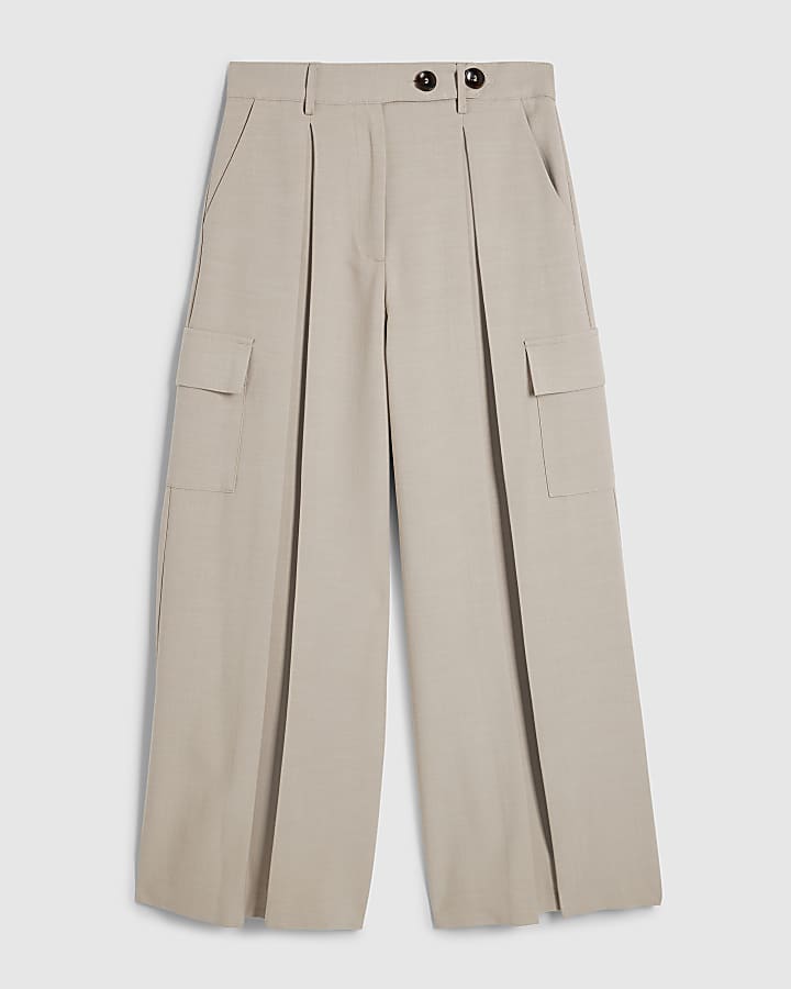 Petite Beige Pocket Trousers
