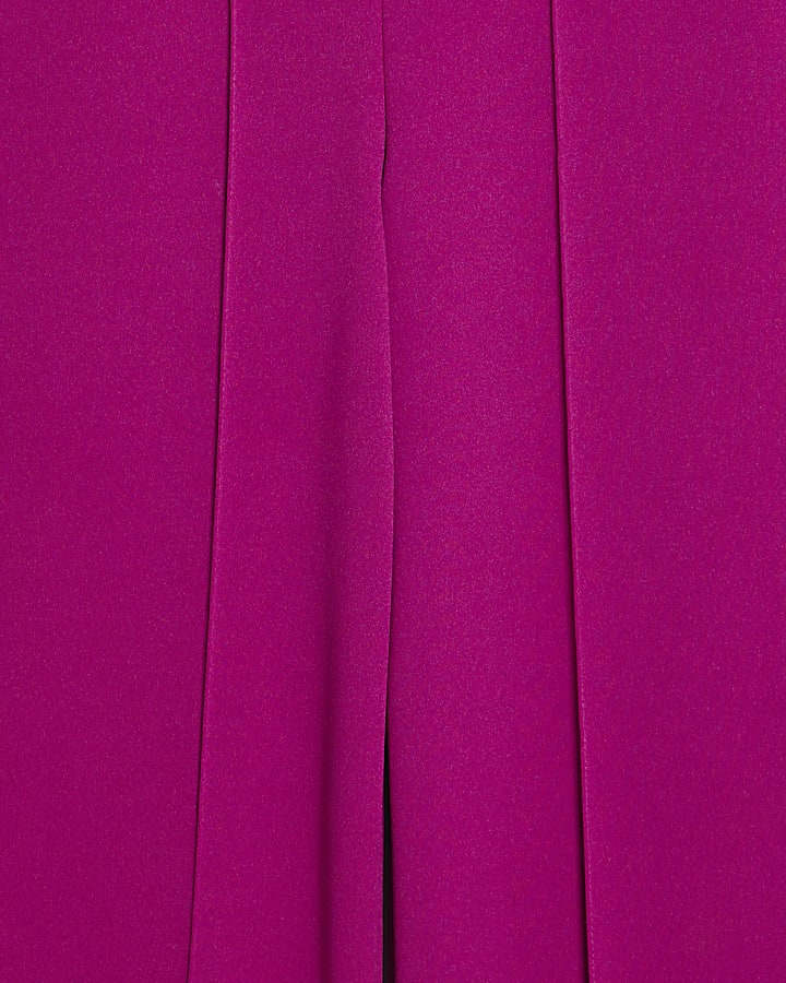 Purple Bandeau Wide Leg Jumpsuit