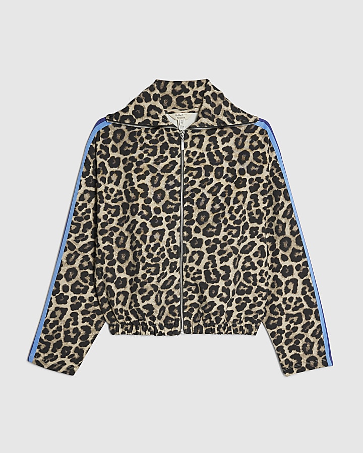 Brown Premium Leopard Print Jacket