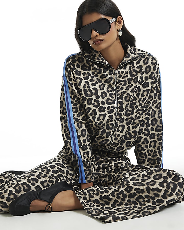 Brown Premium Leopard Print Jacket