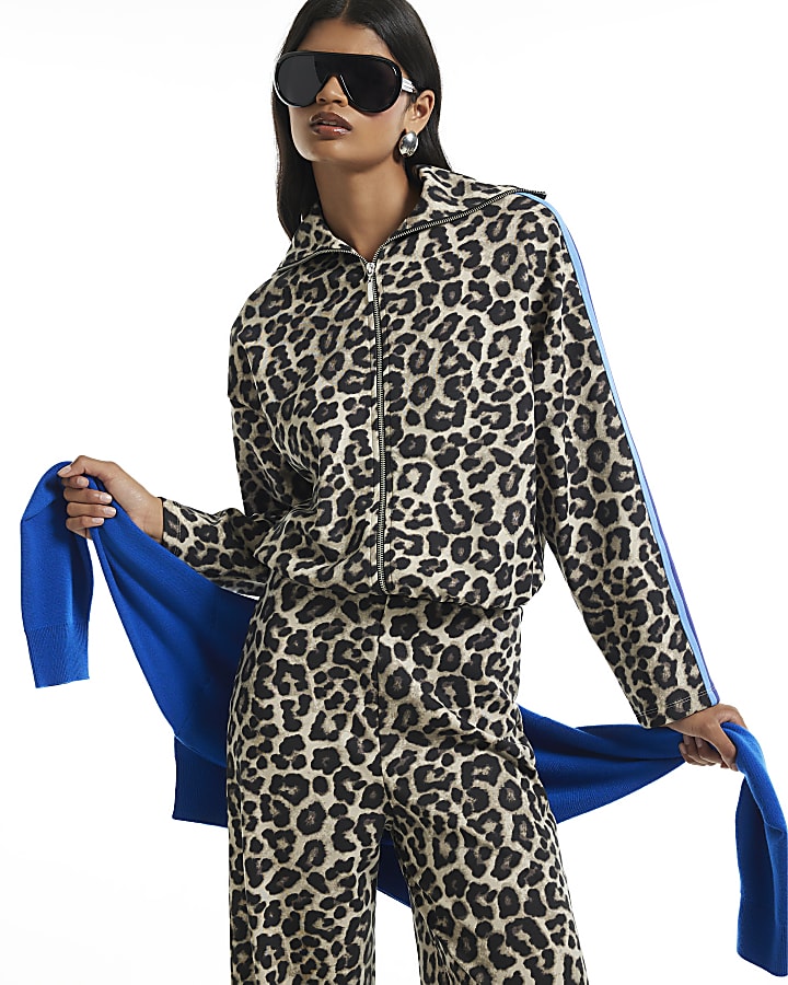 Brown Premium Leopard Print Jacket