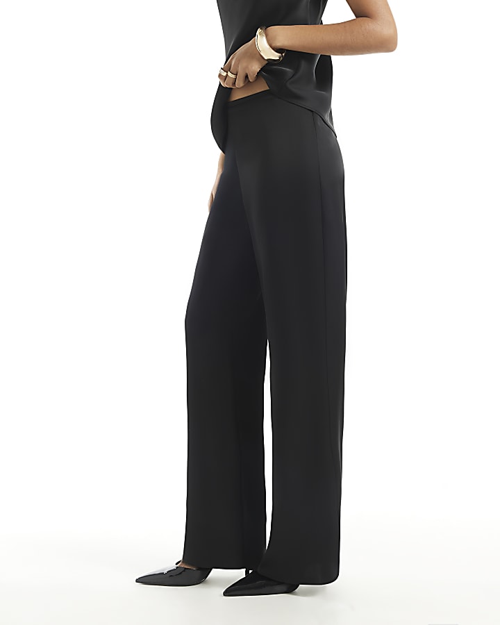 Black Satin Trousers