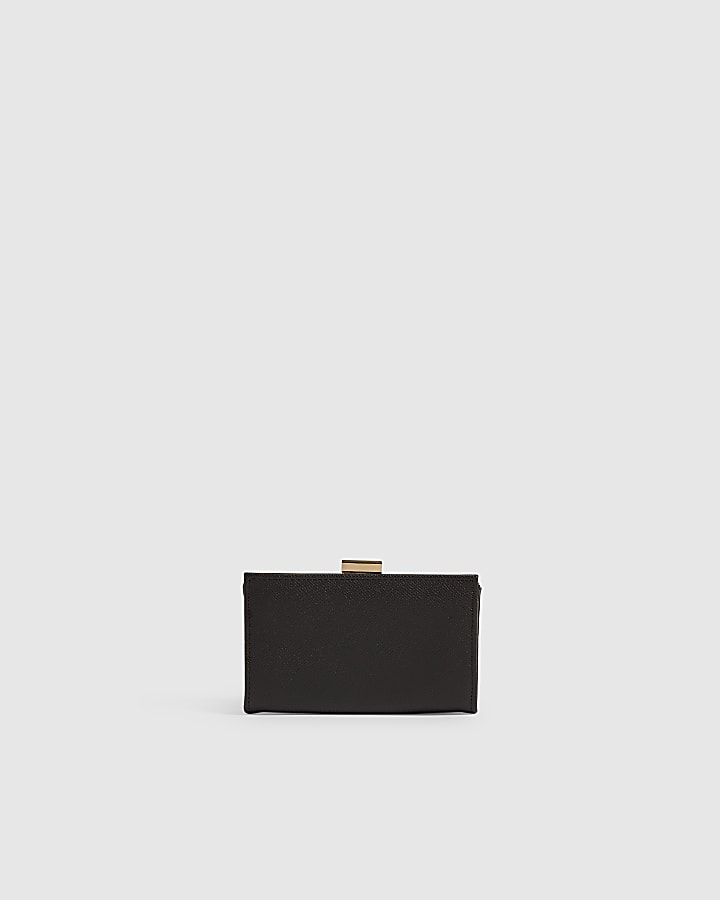 Black Embellished Medium Cliptop Purse