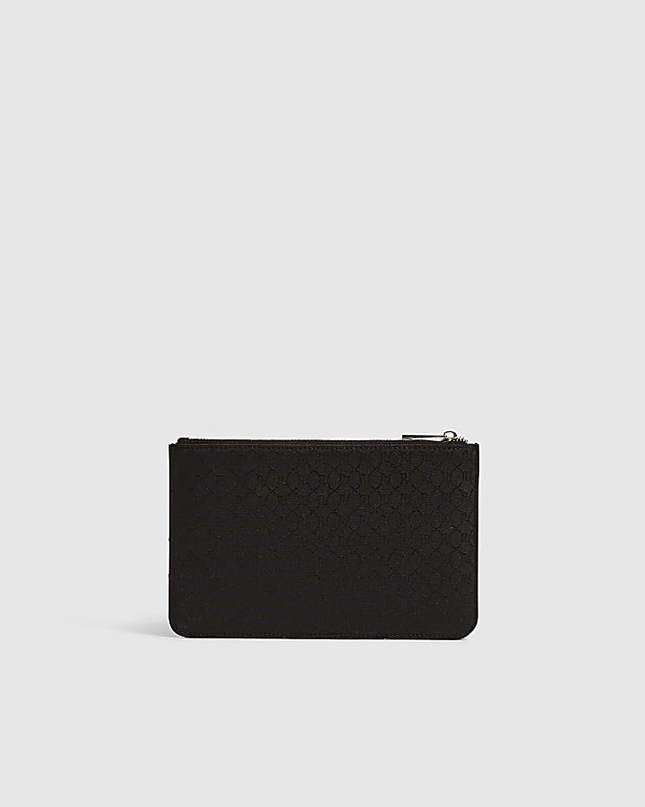 Black Monogram Travel Wallet