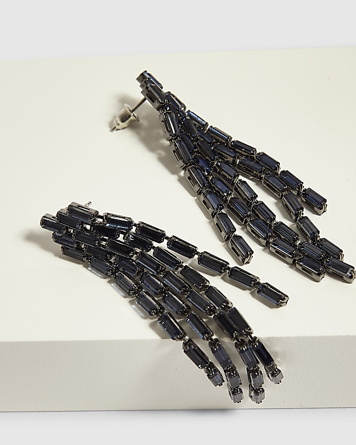 Blue Midnight Crystal Earrings