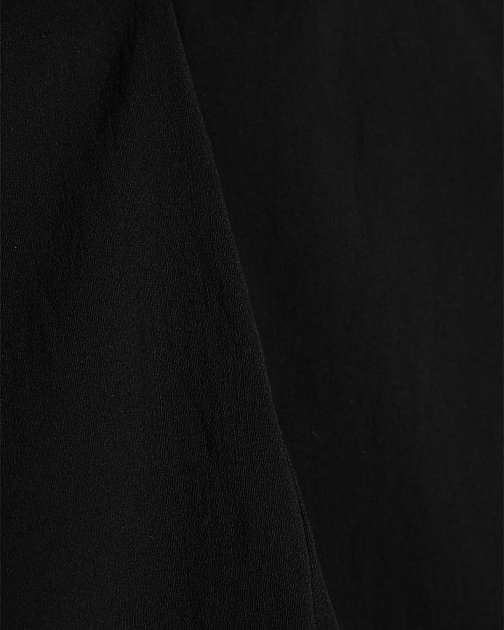 Black Long Stretch Capri Trousers