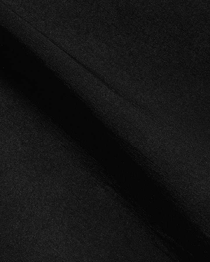 Black Regular Stretch Capri Trousers