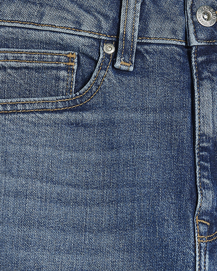 Petite Blue High Waisted Cigarette Jeans