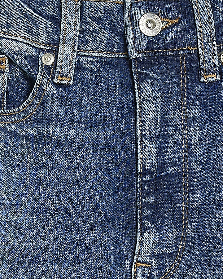 Blue High Waisted Cigarette Jeans
