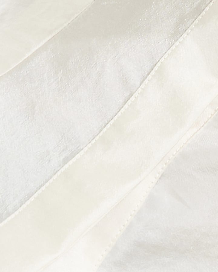 Cream Organza Waist Detail Shirt