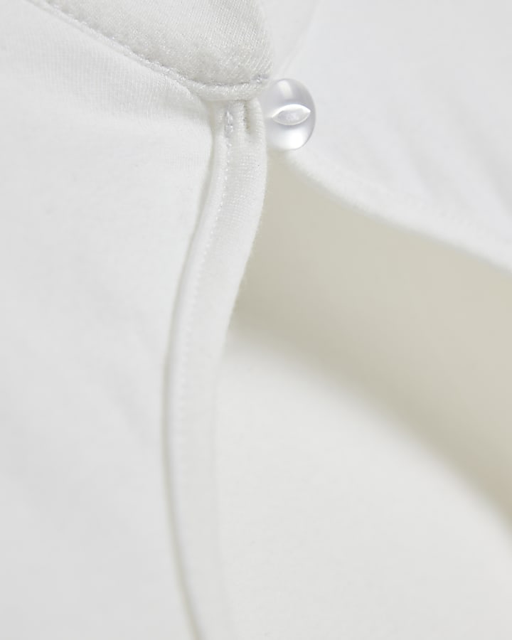 Cream Keyhole Cut Out Top
