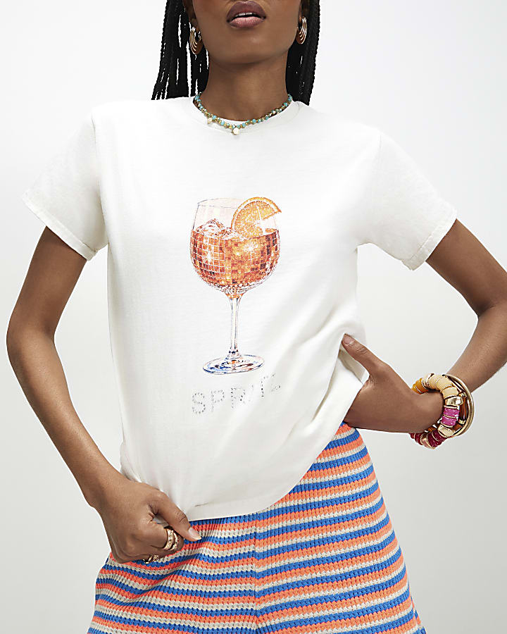 Cream Spritz Hotfix T-Shirt