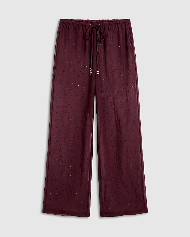 Purple Hot Fix Beach Trousers