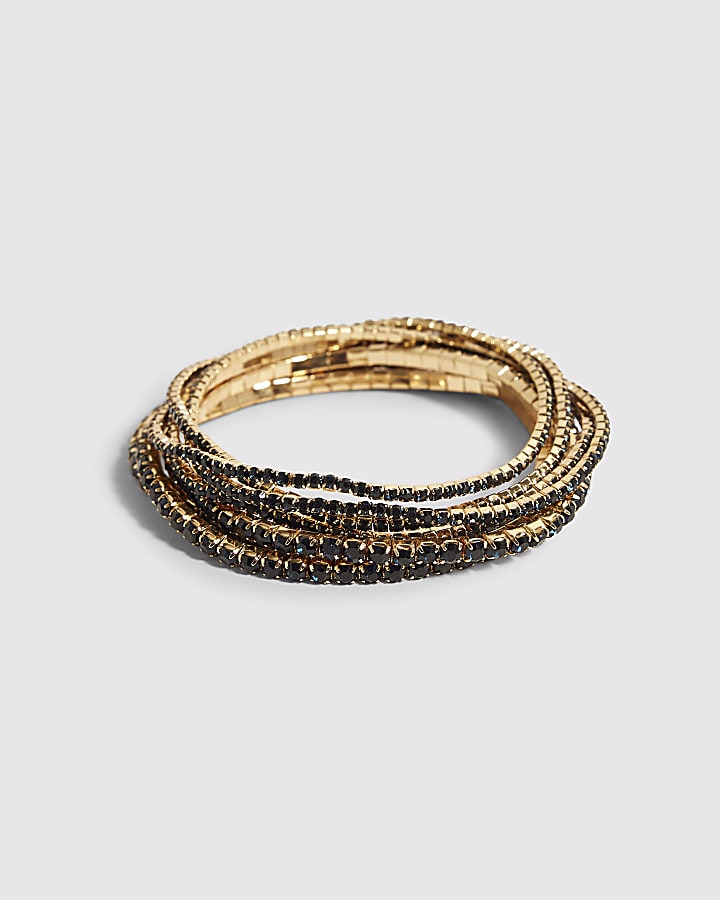 Blue Cupchain Stretch Bracelet Set