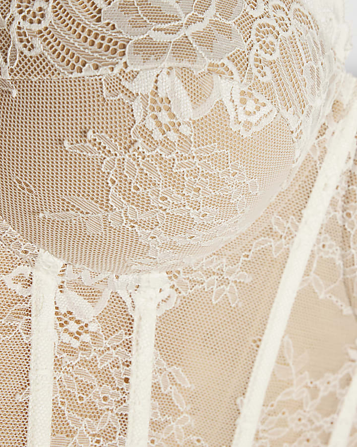 White Lace Corset Top