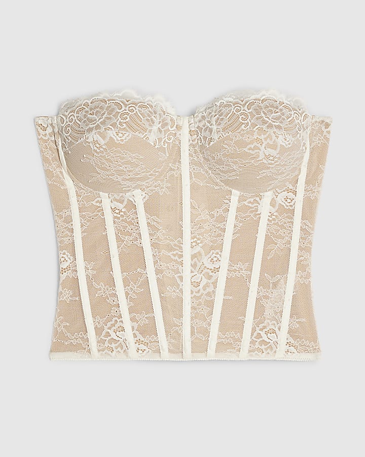 White Lace Corset Top