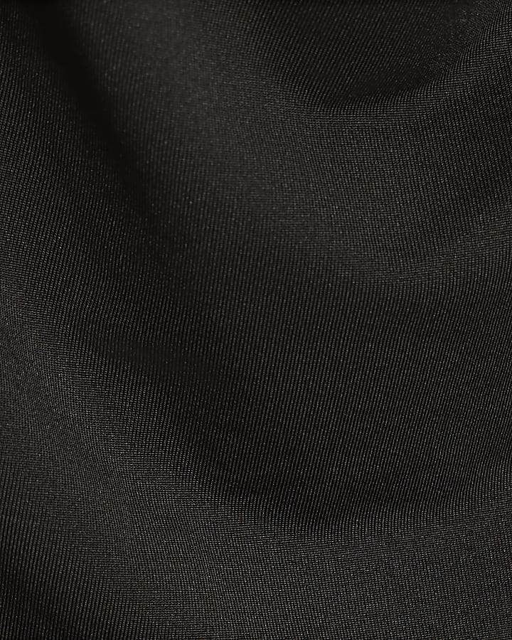 Black Cowl Neck Top