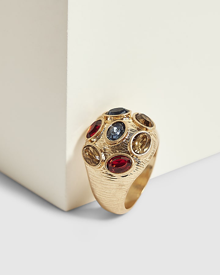 Gold Multi Jewel Tone Ring