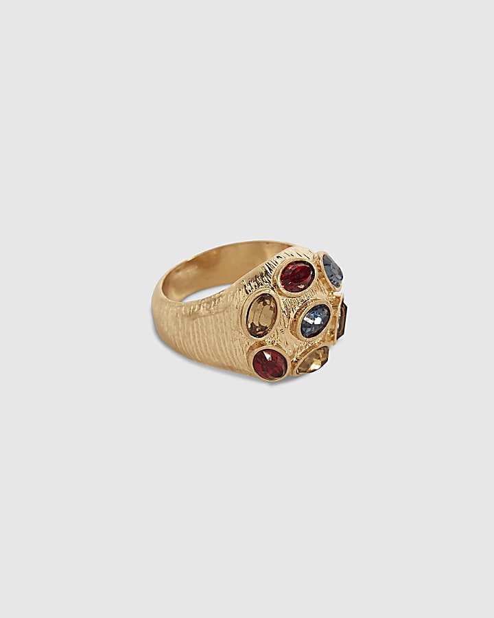 Gold Multi Jewel Tone Ring