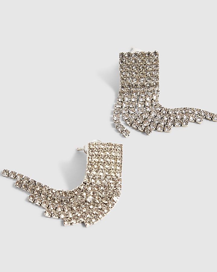 Silver Small Cupchain Drop Earrings