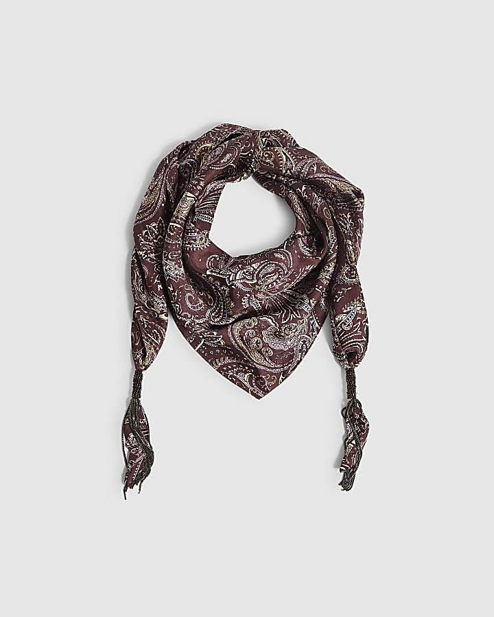 Black Skinny Tassel Scarf