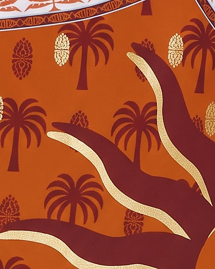 Rust Sun Print Swimsuit