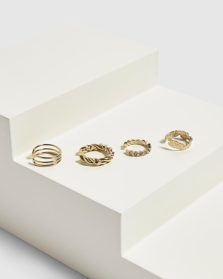 Gold Ear Cuffs 4 Pack