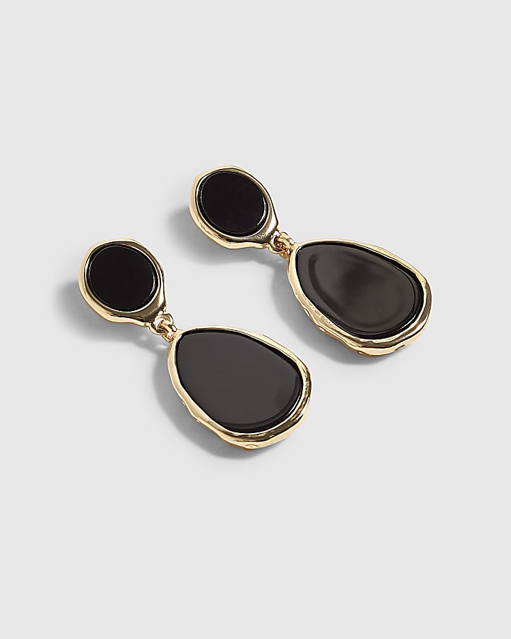 Black Pear Drop earrings