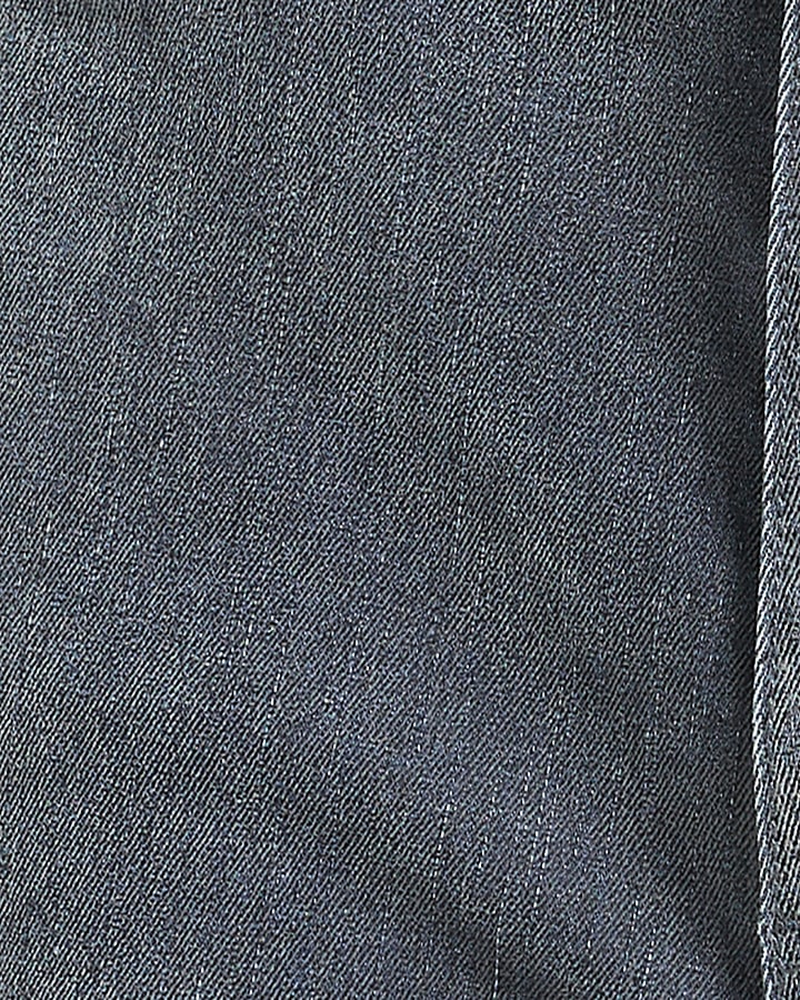 Grey High Rise Relaxed Straight Leg Jeans