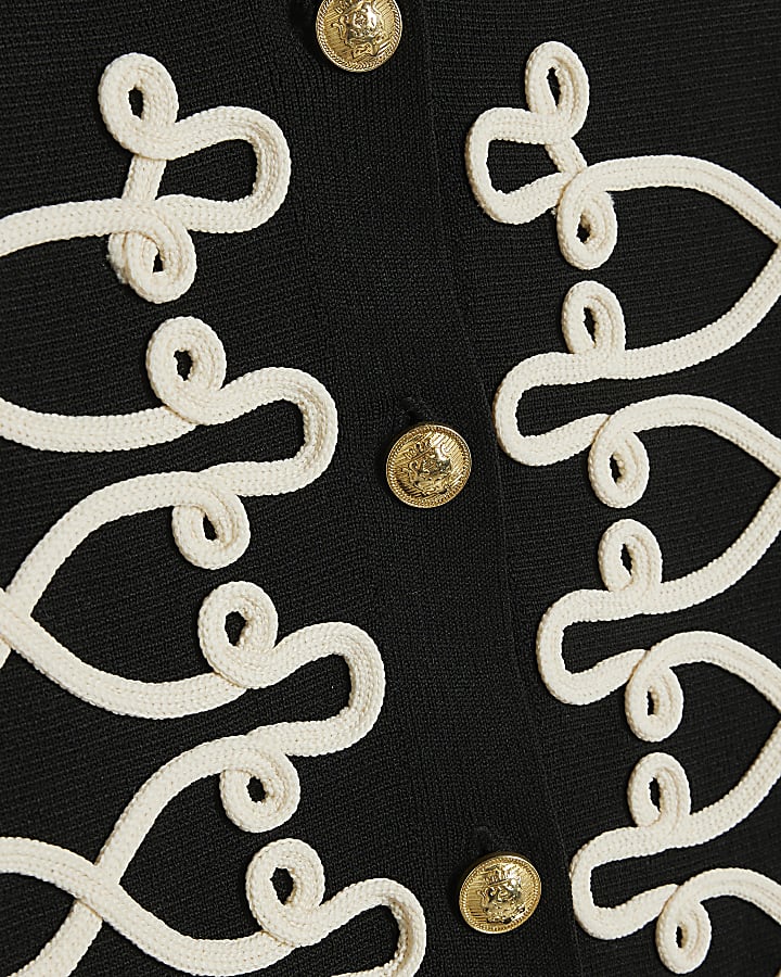 Black Whipstitch Drummer Cardigan