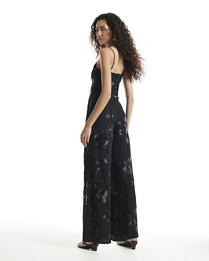 Black Cornelli Corset Jumpsuit