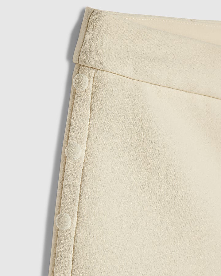 Cream Button Detail Shorts