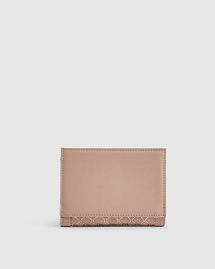 Pink Embellished Monogram Foldout Purse