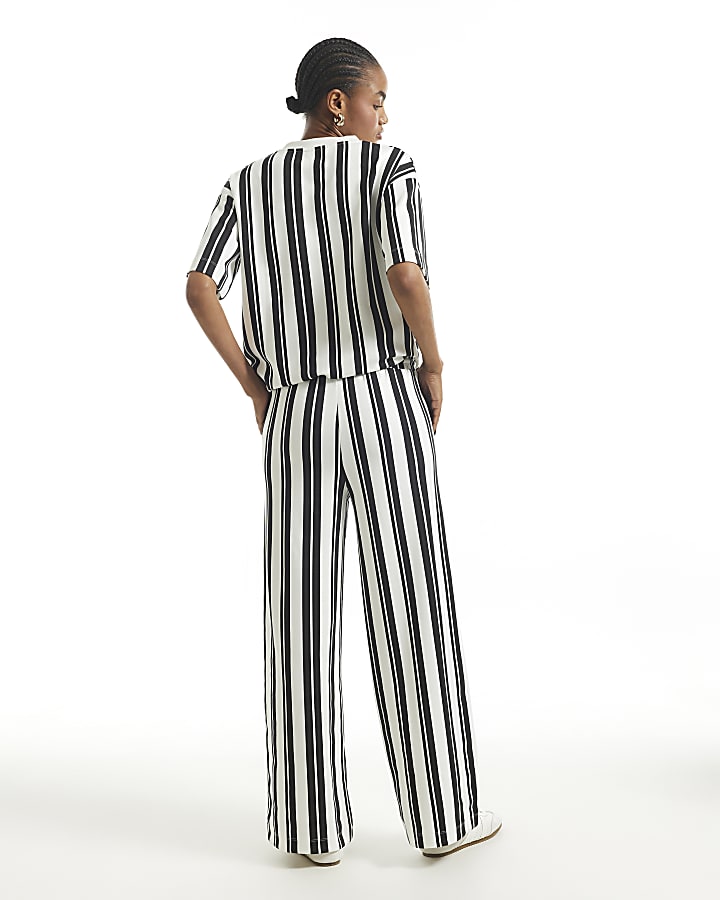 Black Premium Vertical Stripe Joggers