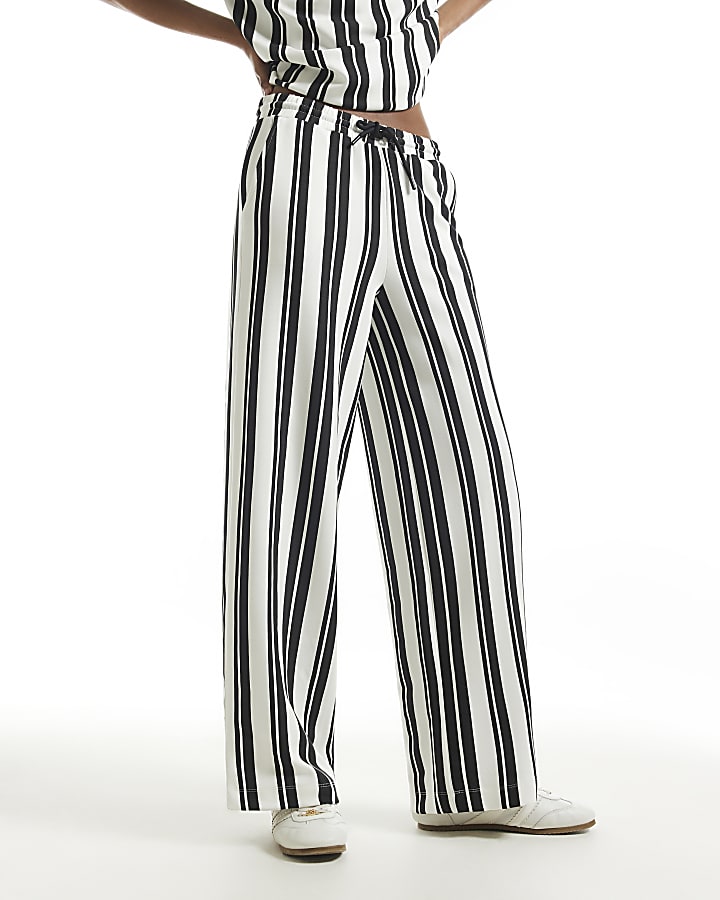 Black Premium Vertical Stripe Joggers