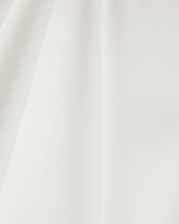 Cream Boat Neck Batwing Top
