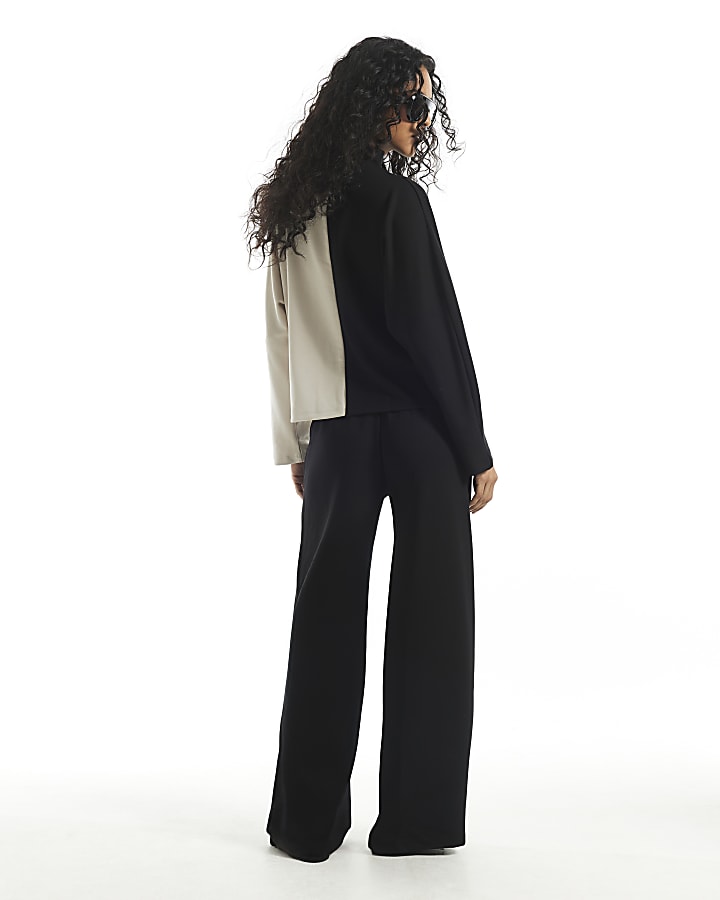 Black Premium Wide Leg Trousers