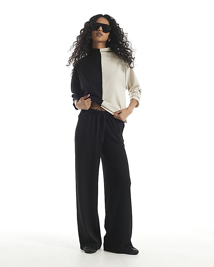 Black Premium Wide Leg Trousers
