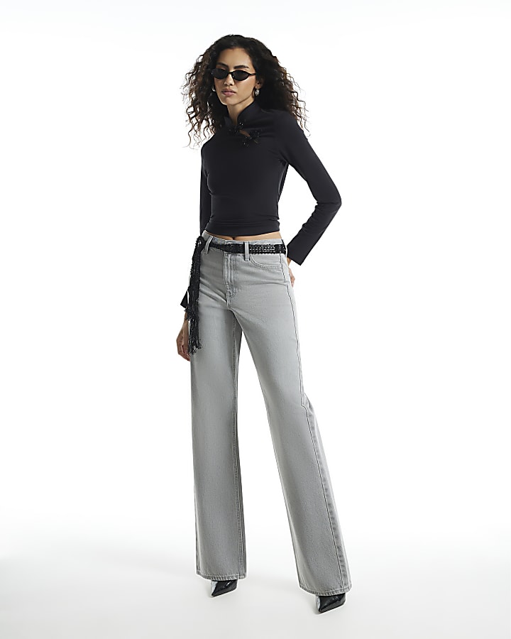 Black Beaded Frogging Top