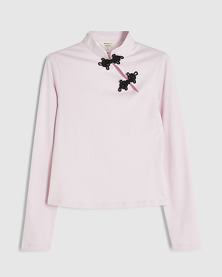 Pink Beaded Frogging Top