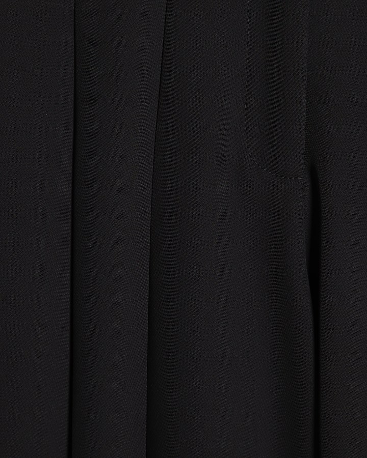 Black Wide Leg Tailored Trousers