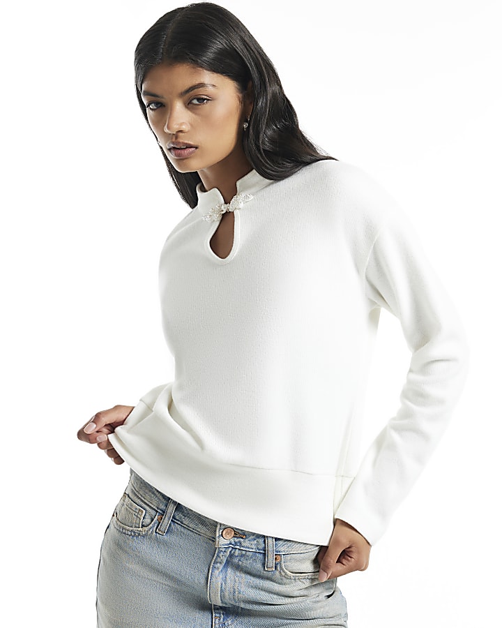 Cream Cosy Long Sleeve Sweatshirt
